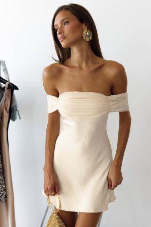 Adoration Mini Dress Cream