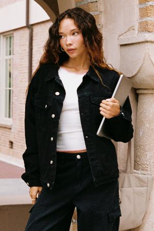 Phoenix Denim Jacket Black