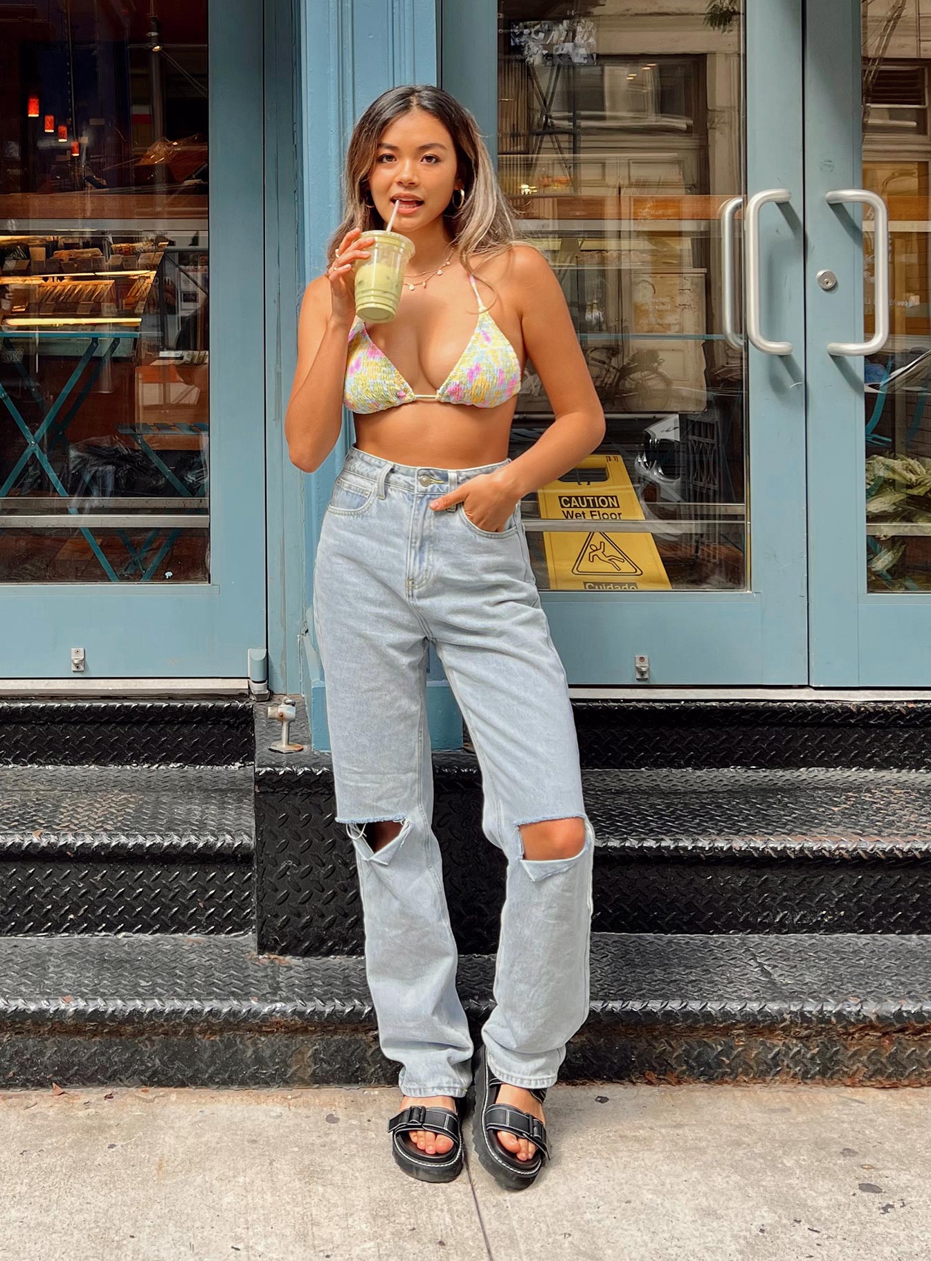Holland High Rise Straight Leg Jeans Denim - Image 13
