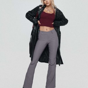 Kinkirk Flared Pants Grey Tall