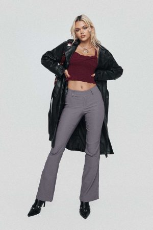 Kinkirk Flared Pants Grey Tall