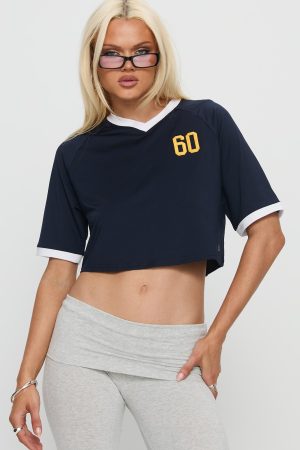 UC San Diego Cropped Soccer Jersey Tee Blue