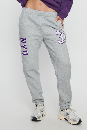 NYU Basic Sweatpants Heather Grey
