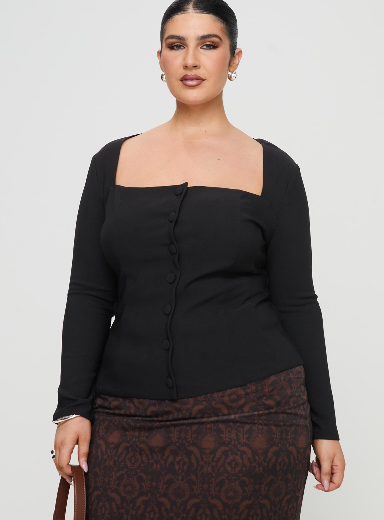 Gaskin Long Sleeve Top Black Curve - Image 2