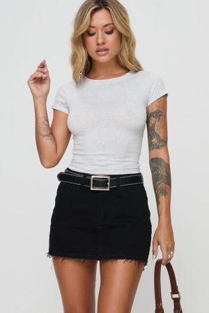 Aster Mini Skirt Black