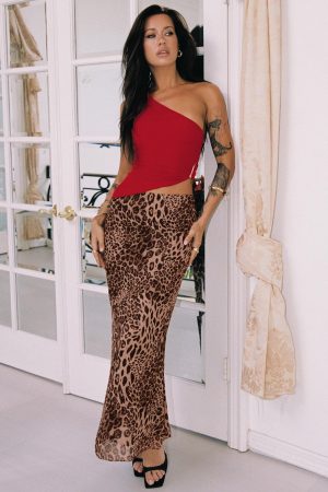 Eleganza Maxi Skirt Leopard