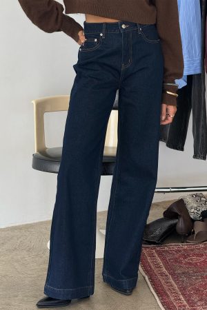 Goldie High Rise Wide Leg Jeans Indigo