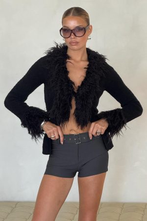 Titanium Belted Micro Short Charcoal