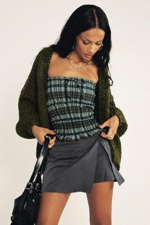 Karki Low Waist Mini Skort Charcoal