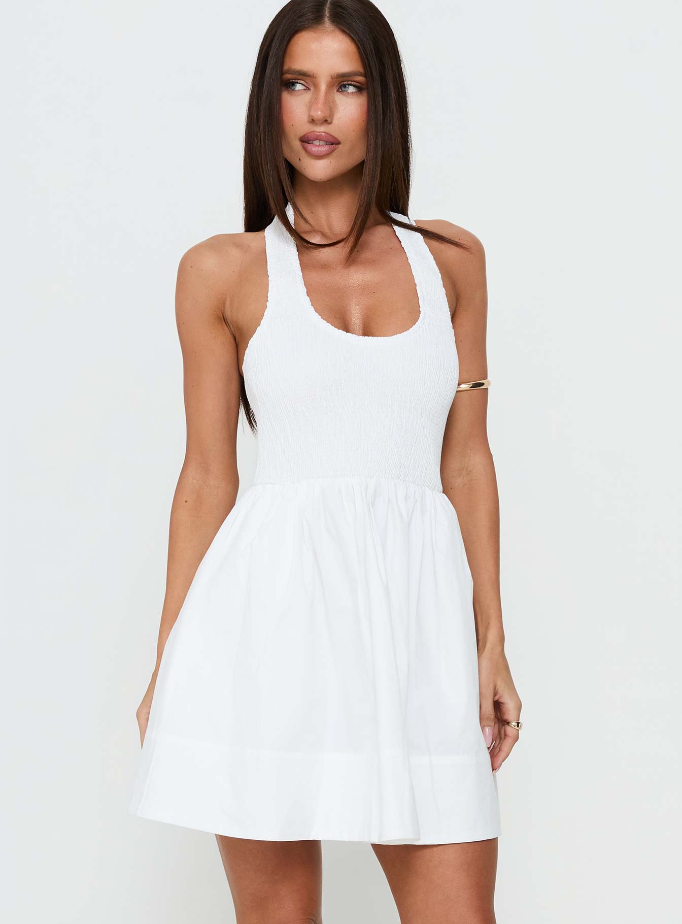 These Words Halter Mini Dress White - Image 2