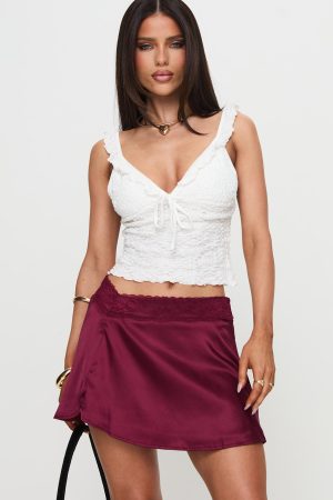 For Me Mini Skirt Burgundy