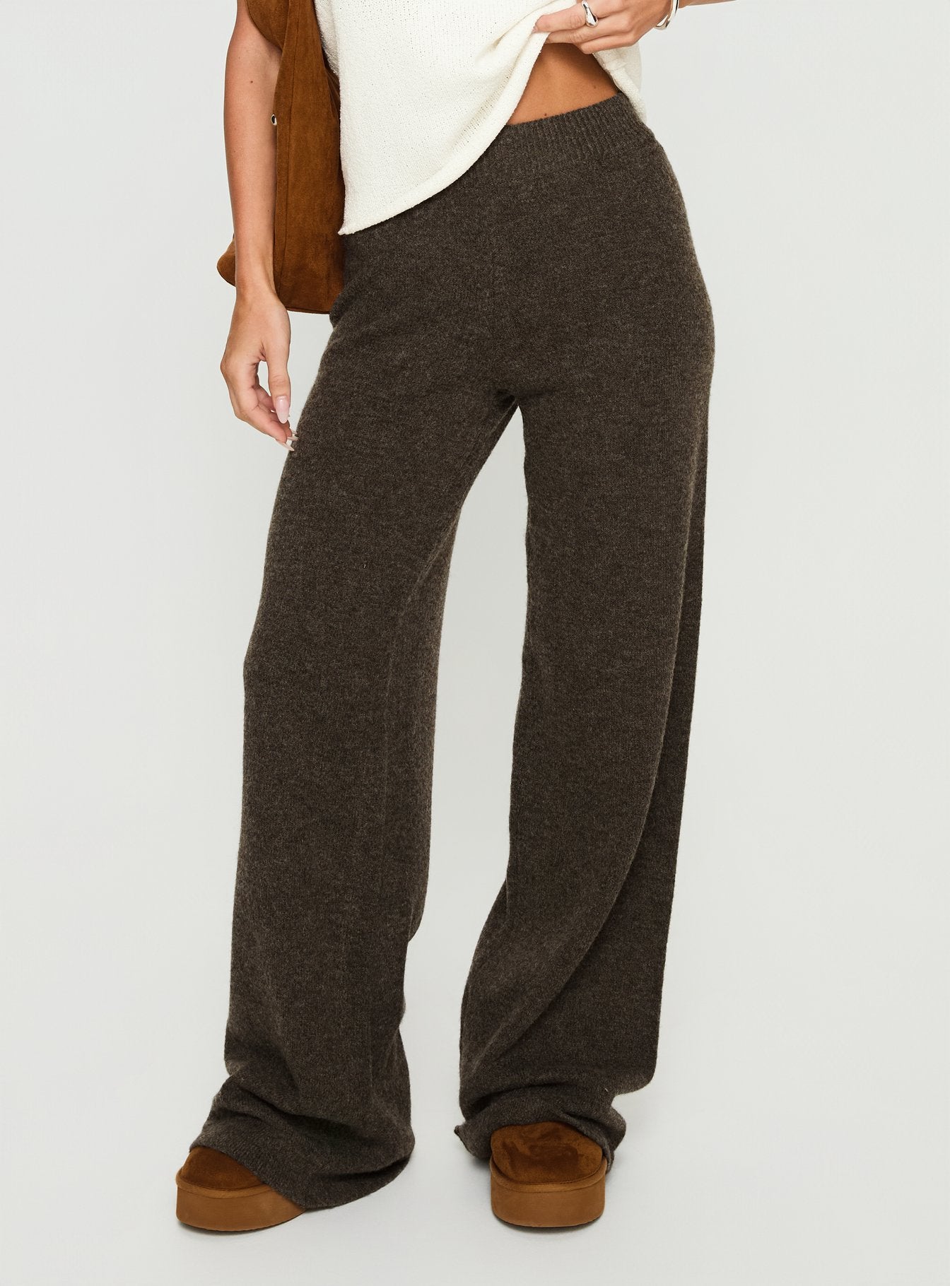 Karee Knit Pants Brown - Image 2