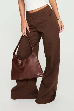 Summits Flared Track Pants Chocolate