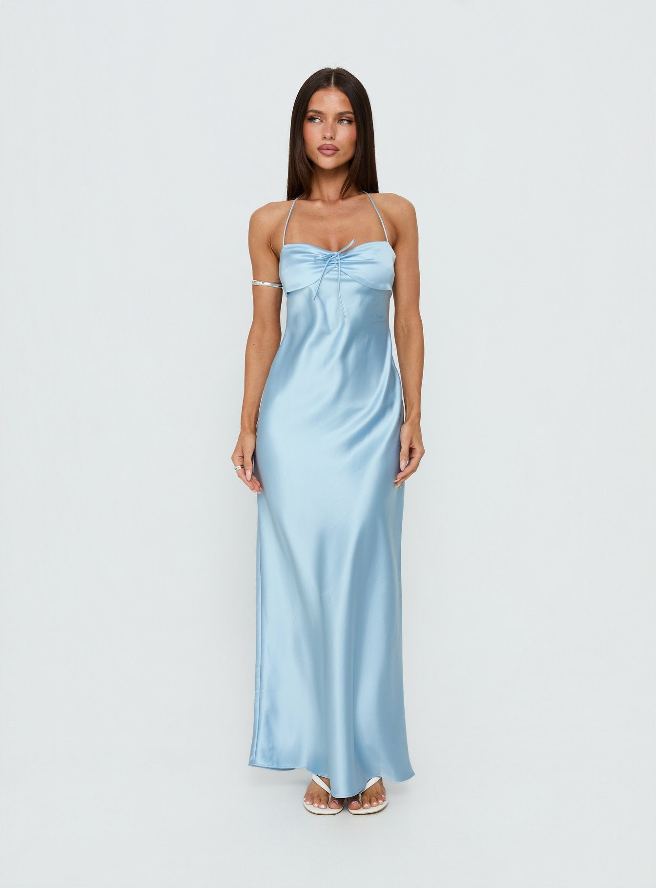 Fireproof Halter Maxi Dress Baby Blue - Image 2