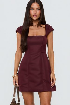 Mariza Mini Dress Wine