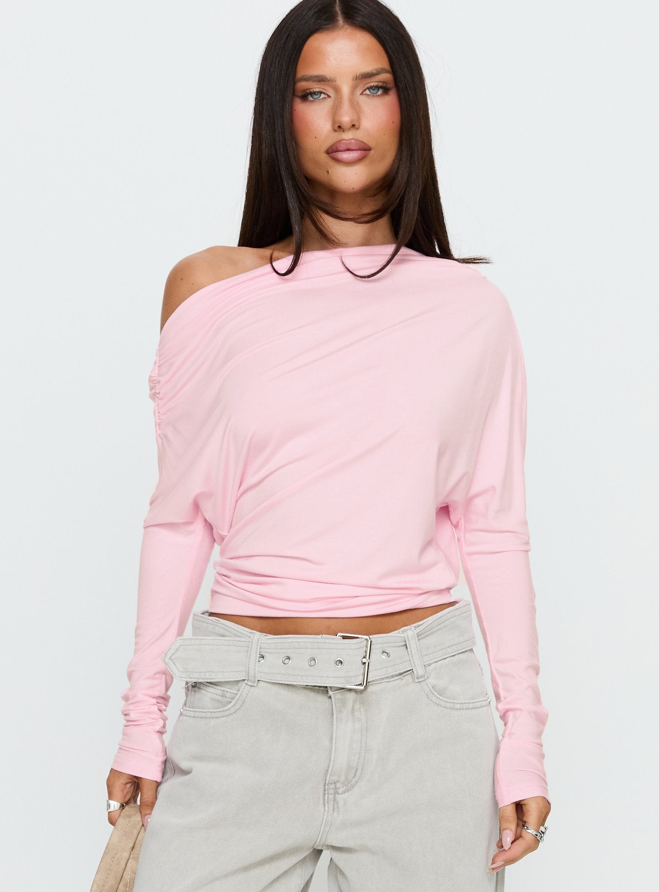 Party Hour Off Shoulder Top Pink - Image 2