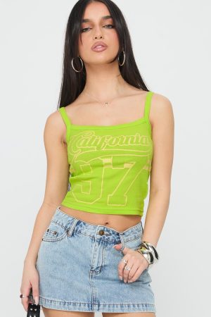 California 97 Sport Graphic Top Green