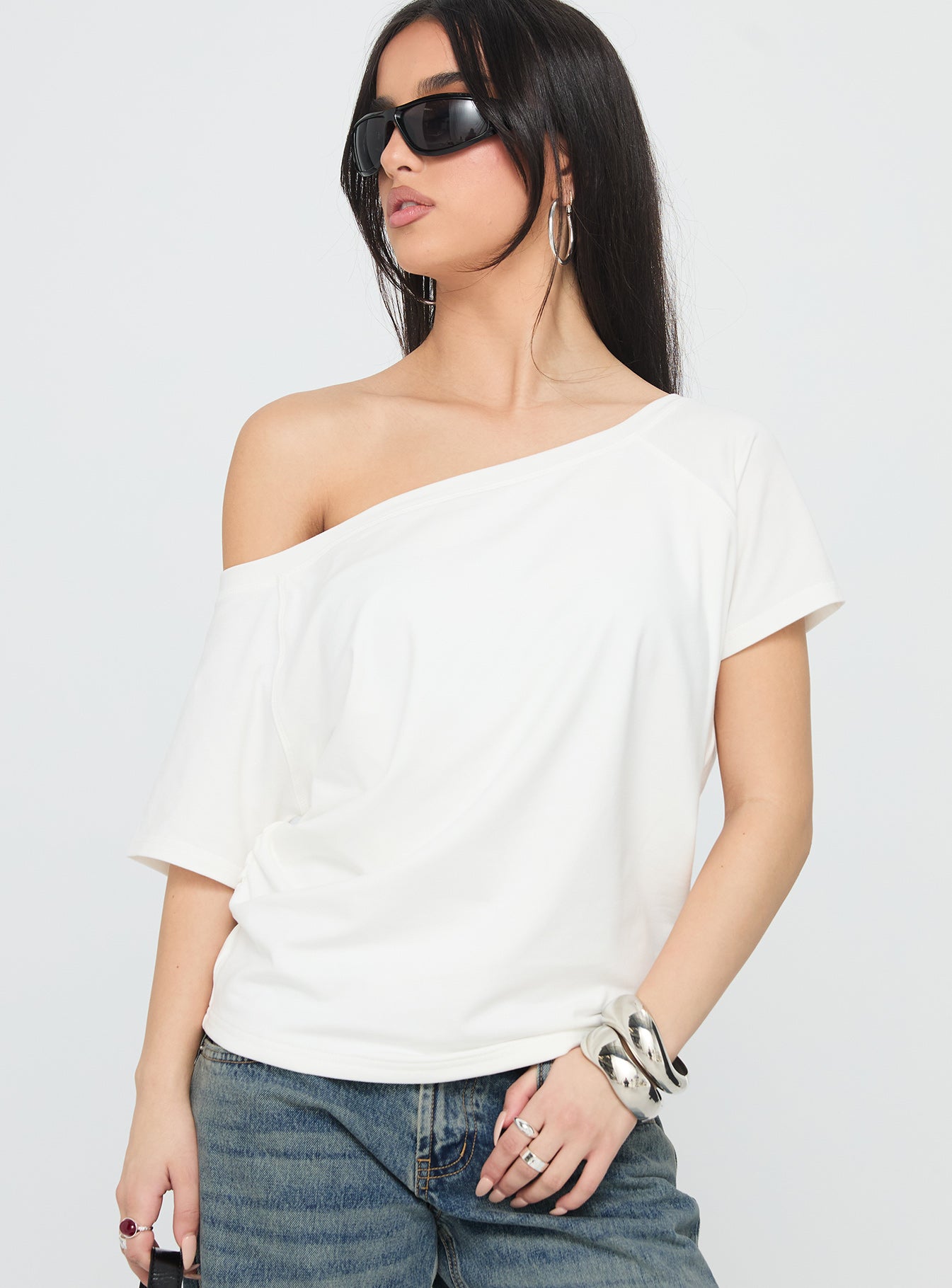 Icon Baby Off Shoulder Top White - Image 2