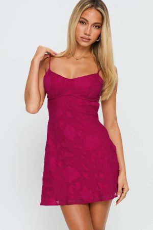 Clemence Mini Dress Hot Pink