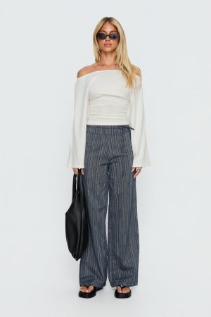 Rush Hours Tie Up Pants Navy