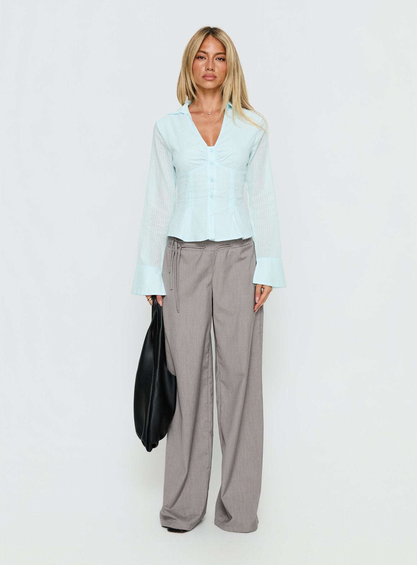Elowenn Long Sleeve Top Soft Blue - Image 7