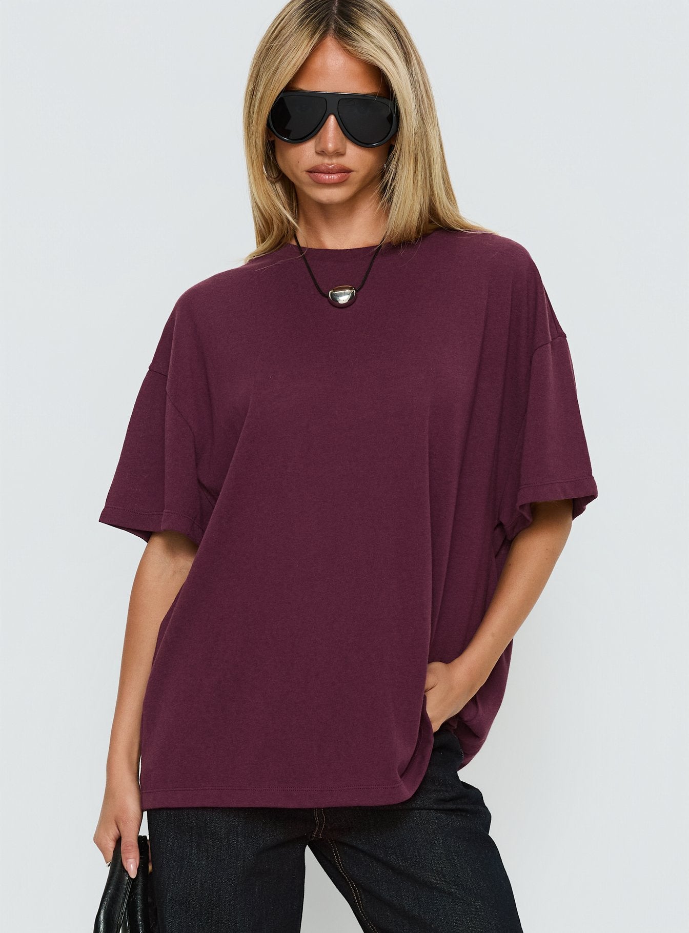 Zaydee Oversized Tee Cherry - Image 2