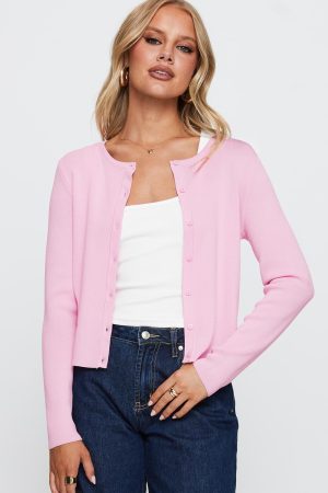 Old Burlington Knit Cardigan Pink