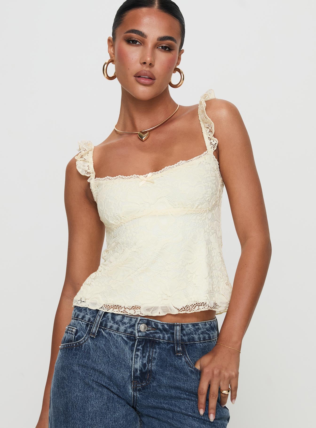 Madaleine Lace Top Cream - Image 2