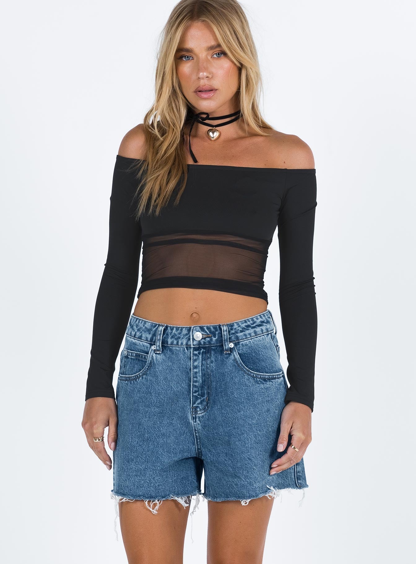 Laurena Dark Denim Shorts Tall - Image 2