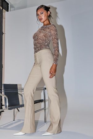 Kinkirk Flared Pants Taupe