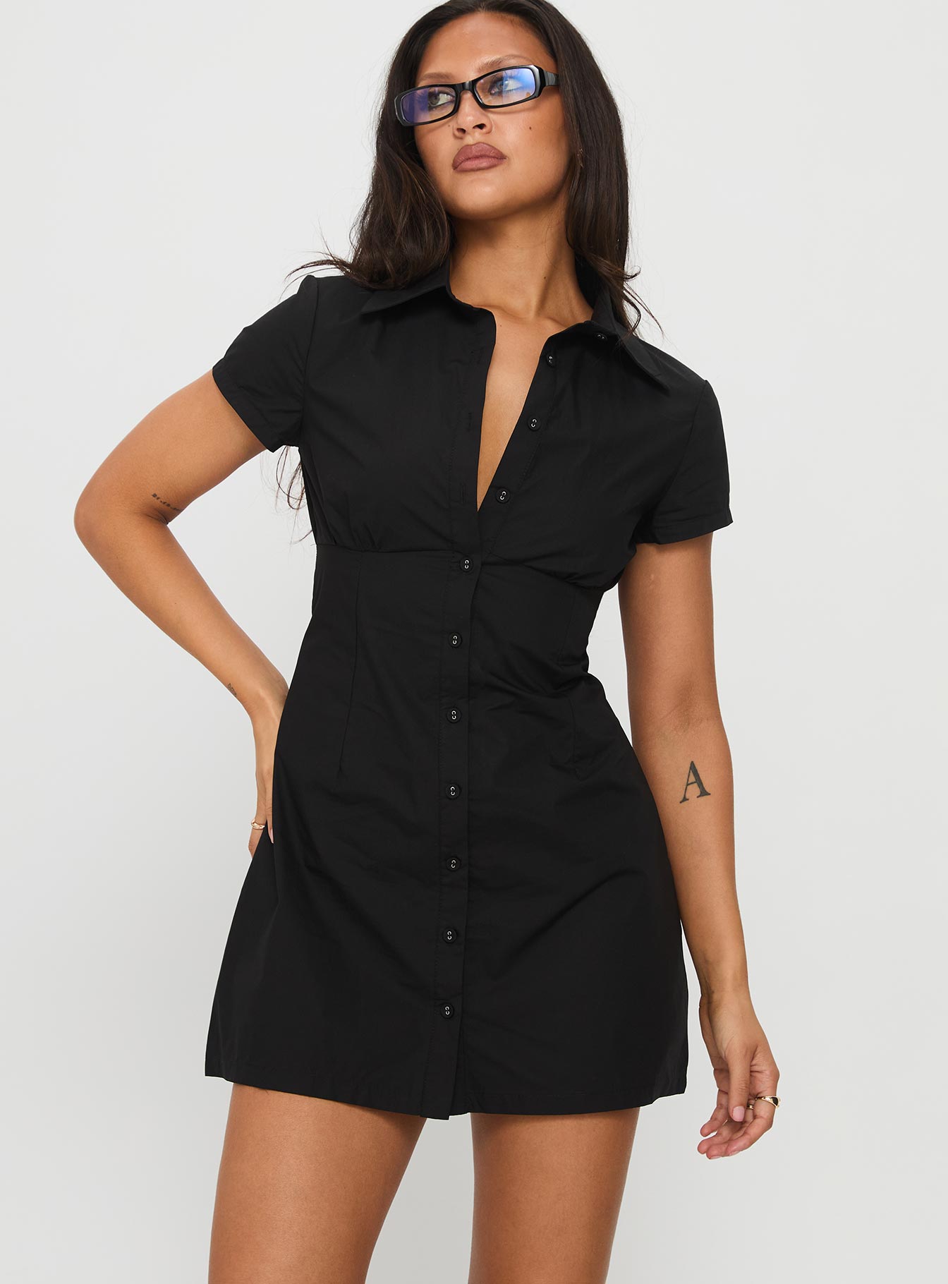 Motley Mini Dress Black - Image 2