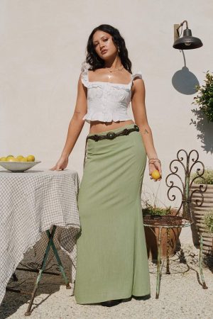 Sophia Maxi Skirt Green