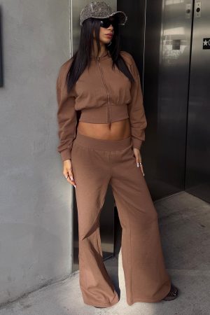 Peaks Flared Track Pants Cocoa