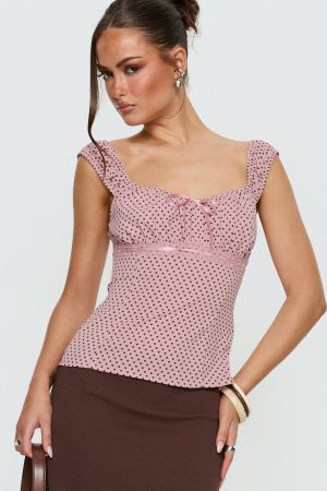 Garconne Top Pink Polka