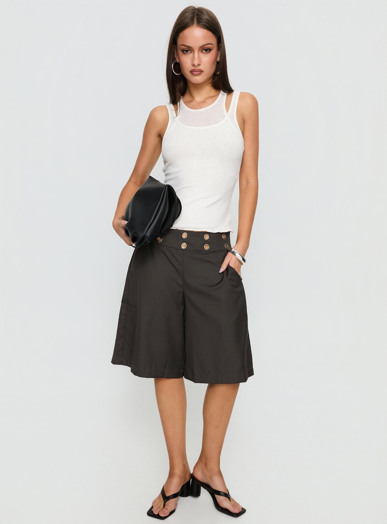 Teza Eyelet Jorts Grey - Image 3