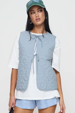 Frostwind Quilted Vest Blue