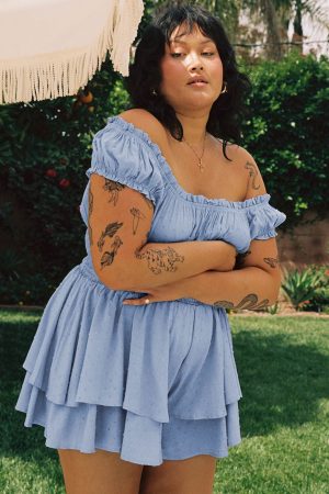 The Love Galore Romper Blue Curve
