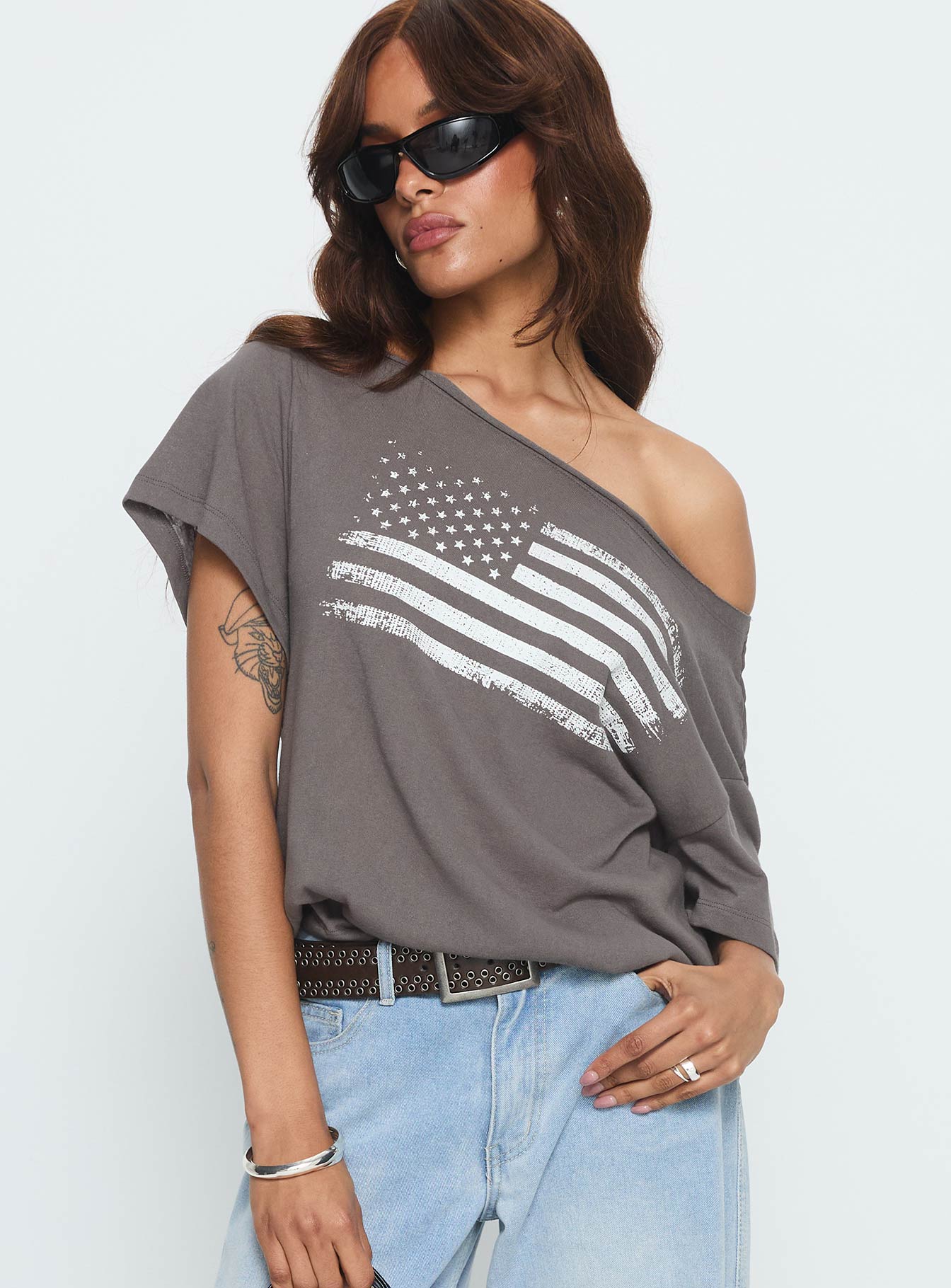 American Tune Graphic Top Washed Black - Image 2