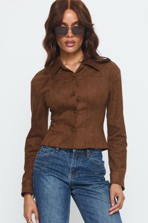 Invitations Fitted Jacket Chocolate