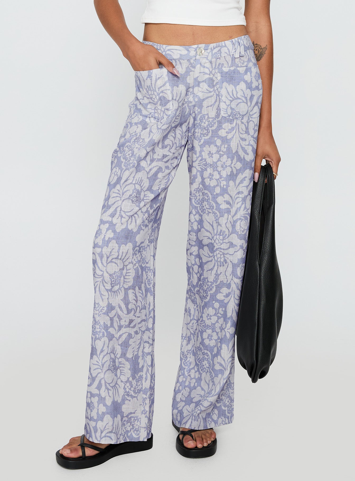 Vendi Low Rise Pant Lilac Floral - Image 2