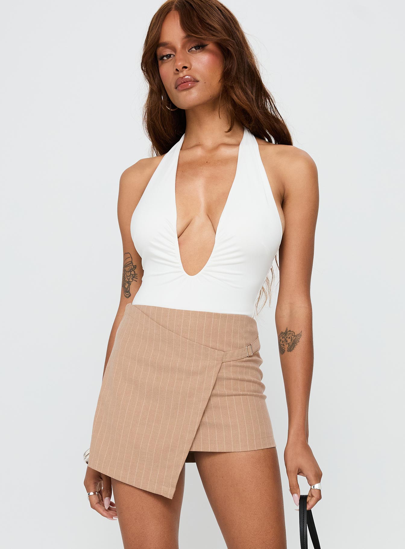 Strangers Mini Skirt Beige - Image 2