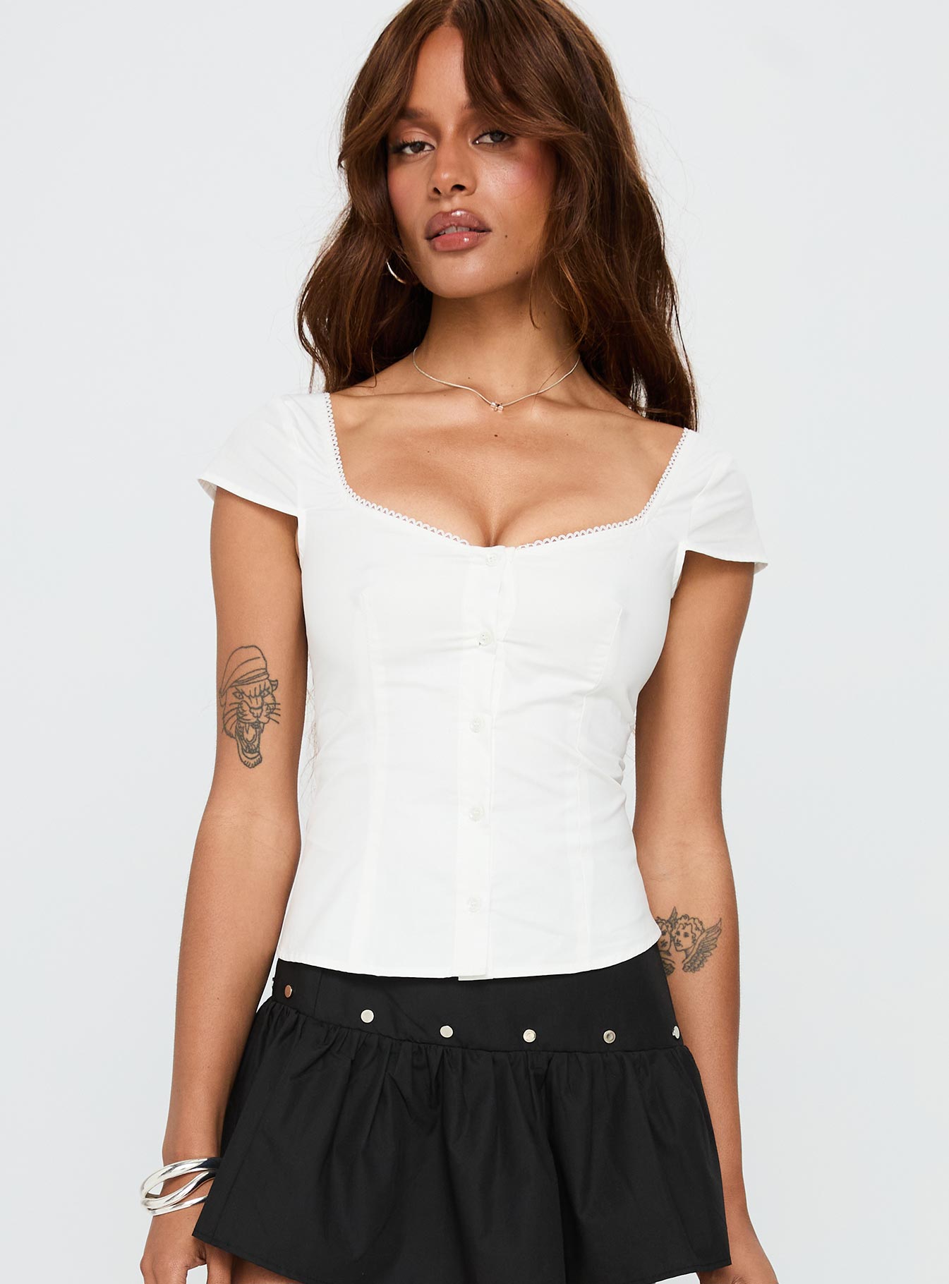 Transcendence Button Up Top White - Image 2