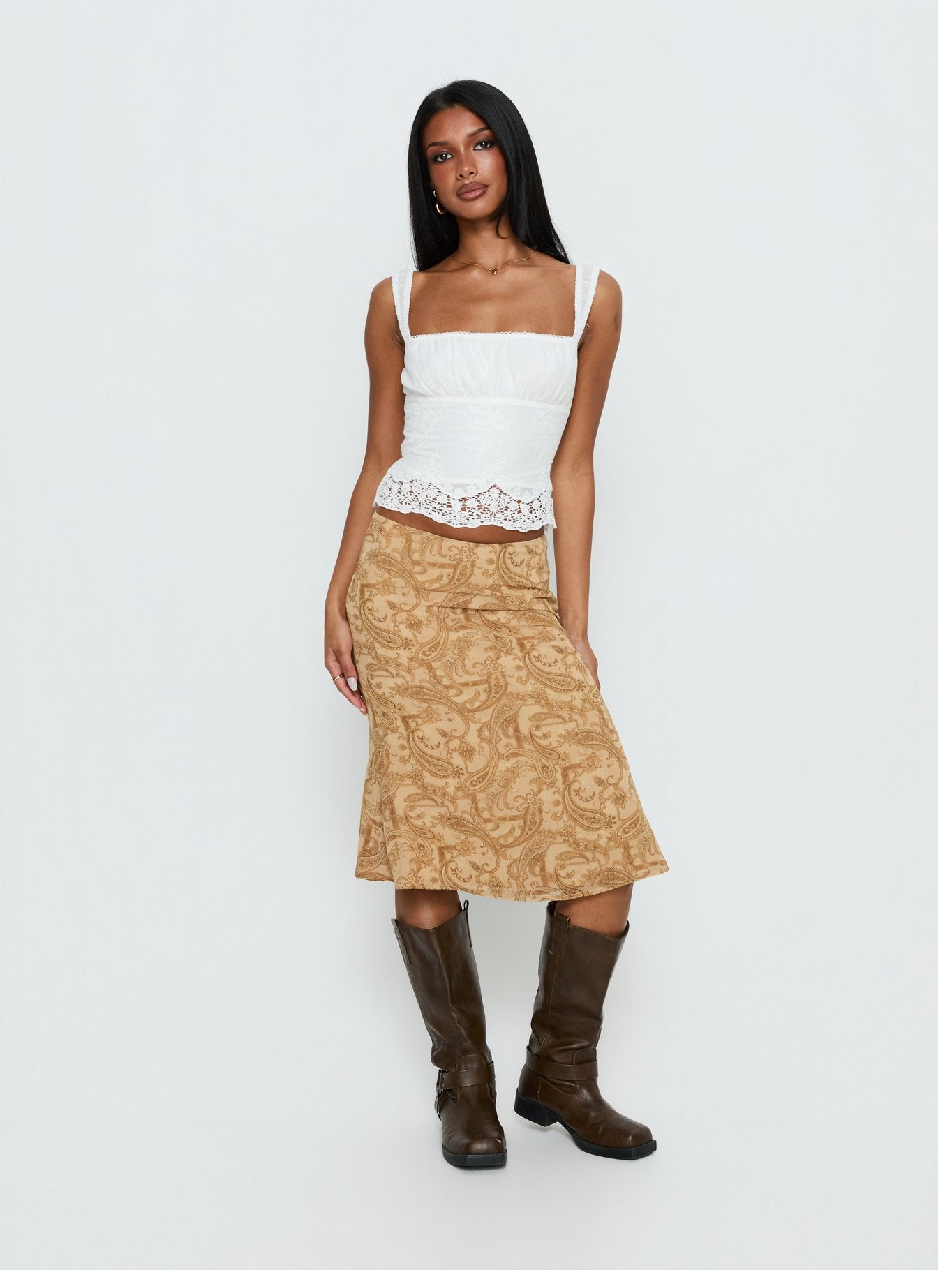 Moses Midi Skirt Paisley - Image 2