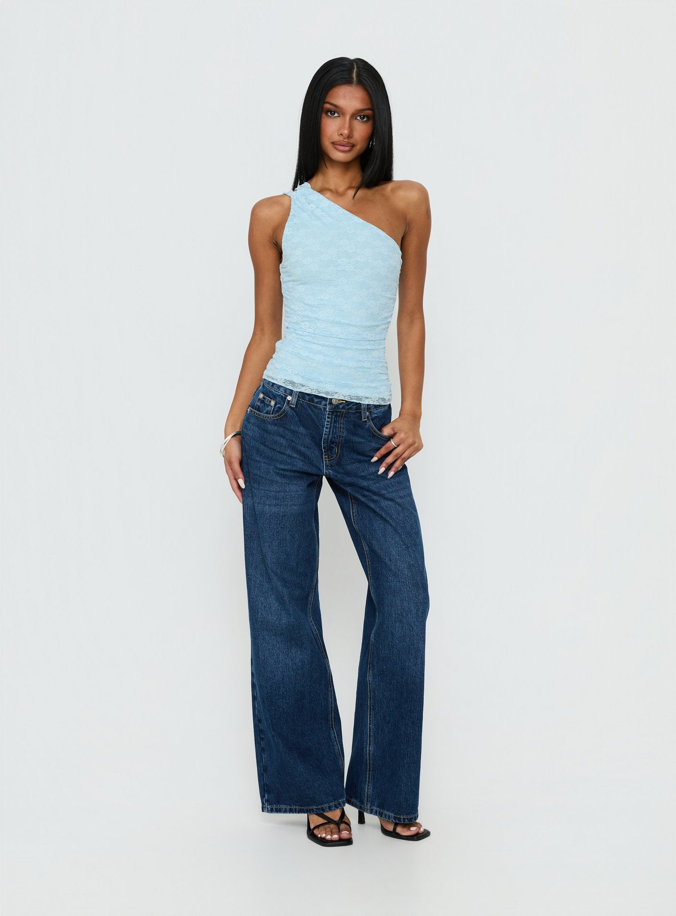 Arienne One Shoulder Top Blue - Image 2