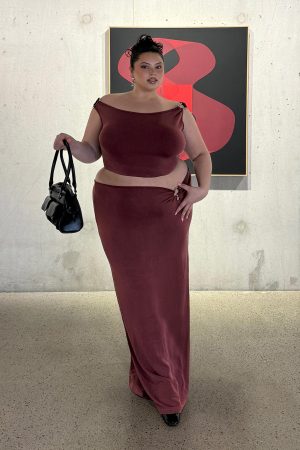 Whiley Maxi Skirt Mauve Curve
