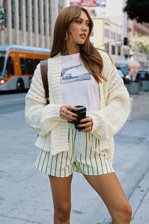 Abner Cable Cardigan Cream
