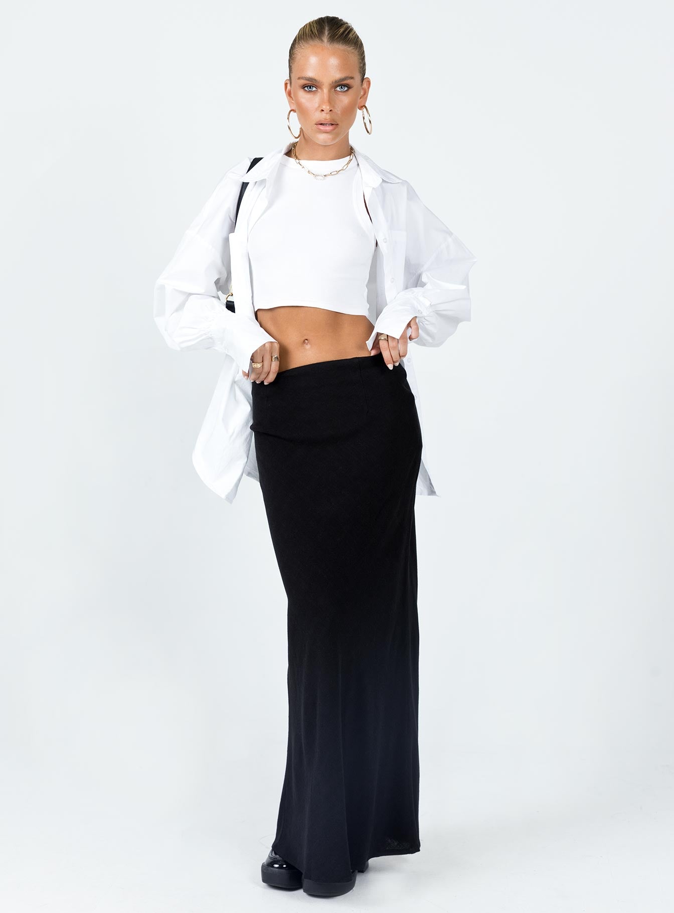 Jodie Maxi Skirt Black Petite - Image 2