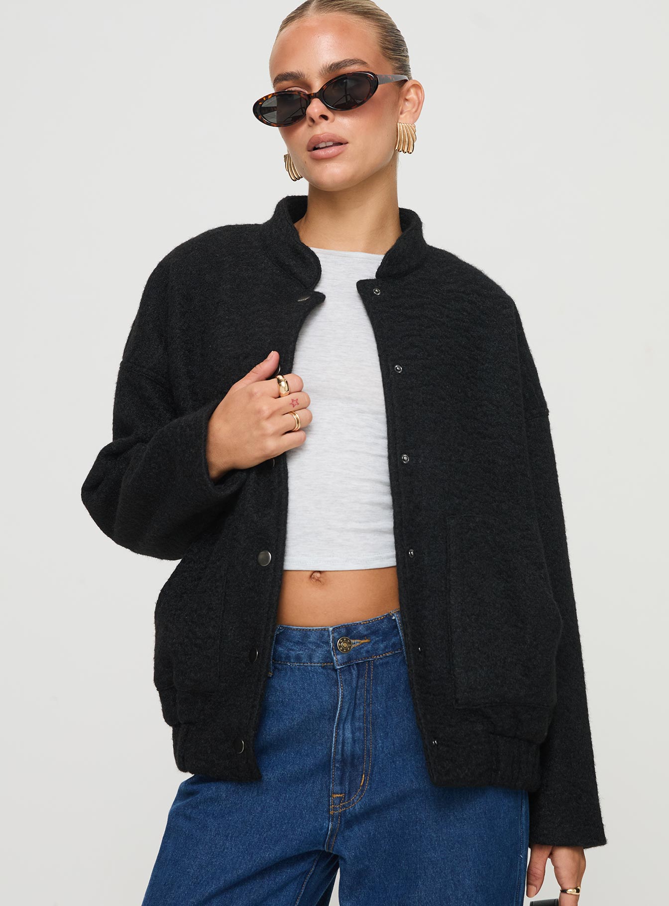 Stillar Bomber Jacket Black - Image 2