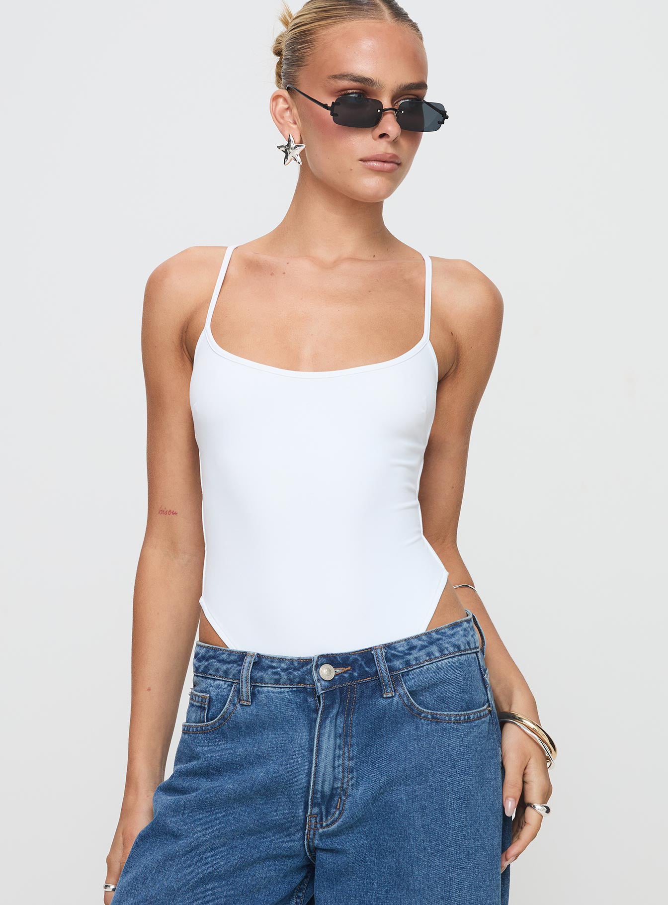 All Tied Up Bodysuit White Tall - Image 2