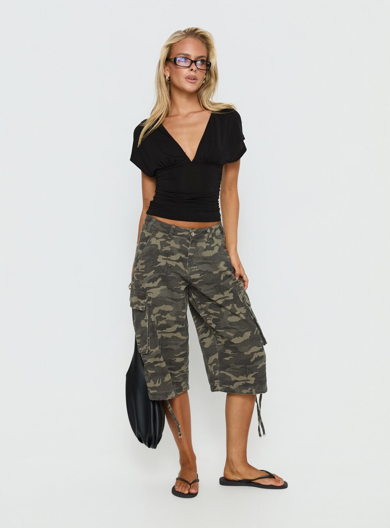 Hudsen Longline Cargo Shorts Camo - Image 2
